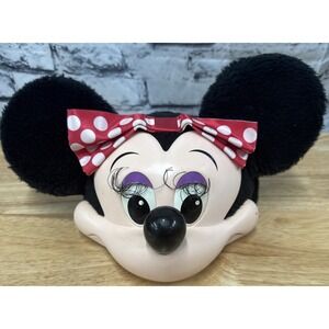 Vintage Disney Character Fashions Minnie Mouse Adult 3D Plastic Snapback Hat‎
